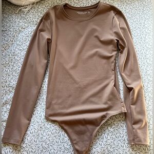 Ambercrombie and Fitch tan Long Sleeve Bodysuit